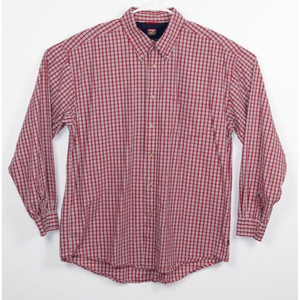 Wrangler Jeans Cool River Cotton Mens Plaid Shirt
